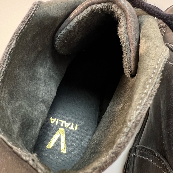 V Italia Kiki Leather Lace-up Ankle Boots Grey Women’s EU 40 US 9 Grunge Combat - Picture 10 of 15